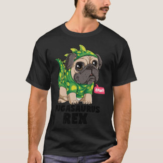 T-shirt Pugasaurus Rex T Pug Amoureux des Dinosaures Chien