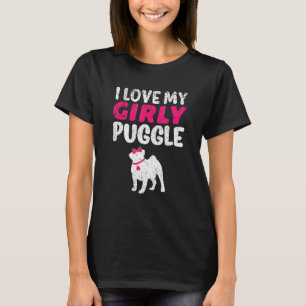 T-shirt Puggle Carlin Beagle fille chien fille sexe Reveal