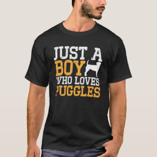 T-shirt Puggle Graphisme Pour Les Garçons Hommes Enfants P