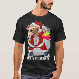 T-shirt Pugly Lumière Père Noël Chien Xmas Noël