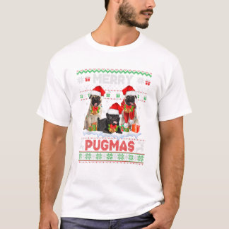 T-shirt Pugmas Noël Carlin laid