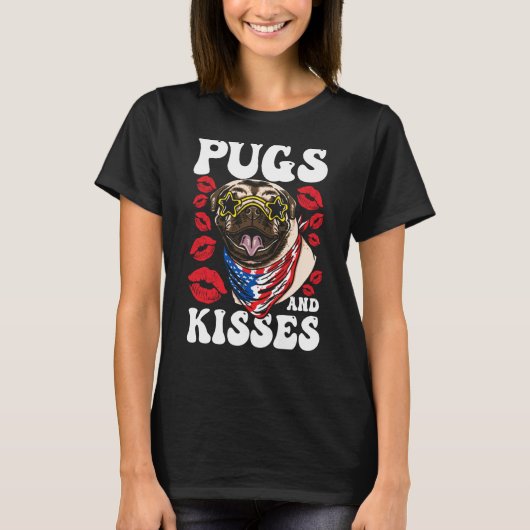 T-shirt Pugs and Kisses (Devant)