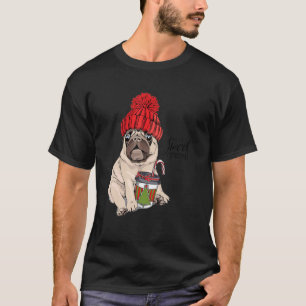 T-shirt Pugs de Noël Joyeux Pugmas Santa Pains d'épice Cos