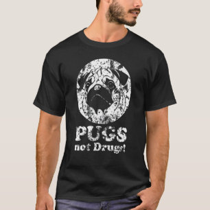 T-shirt Pugs Pas De Drogue Pour Hommes Femmes Jeunes