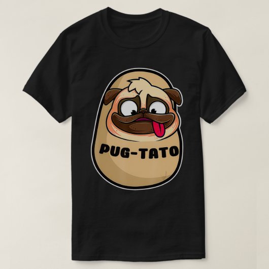 T-shirt Pugtato Chien drôle de patate de Pug mignon et (Design devant)