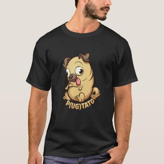 T-shirt Pugtato Funny Pug Potato Pug Dog Lover Sarcastic (Devant)