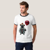 T-shirt Pugwise the Clown – Funny Halloween Pug (Devant entier)