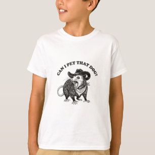 T-shirt Puis-je caresser ce mème de chien drôle de possum