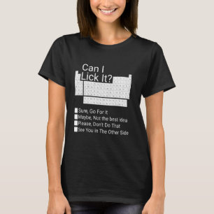 T-shirt Puis-je le lécher Drôle de tableau périodique des
