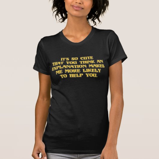 T-shirt Puis-Je Vous Aider ? (Devant)