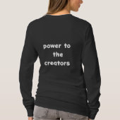 T-shirt puissance aux créateurs en noir (Dos)