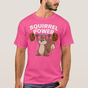 T-shirt Puissance de l'écureuil Force amusante Gym Poids L