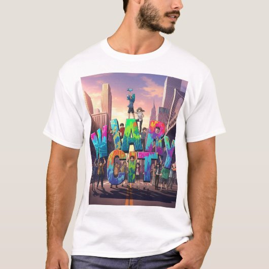 T-shirt Puissance des graffitis urbains (Devant)