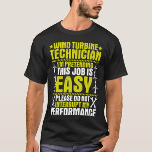 T-shirt Puissance éolienne Ma performance Technicien en tu