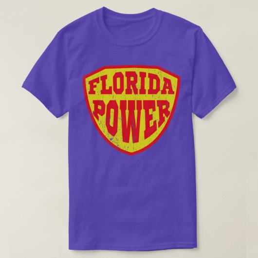 T-shirt Puissance Floride tirée à blanc (Design devant)