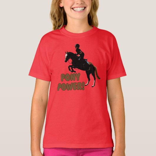 T-shirt Puissance mignonne de poney (Devant)