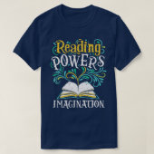 T-shirt Puissances de lecture Imagination Livres Bookworm  (Design devant)