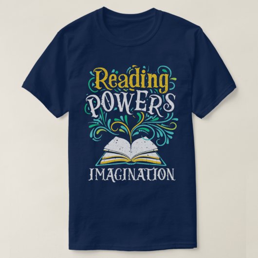 T-shirt Puissances de lecture Imagination Livres Bookworm (Design devant)