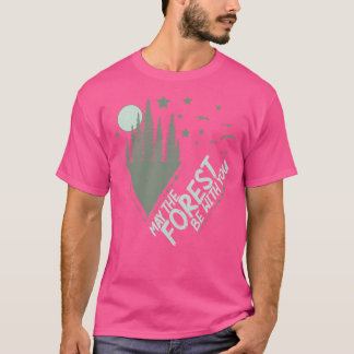 T-shirt Puisse La Forêt Être Avec Vous Sleeve De Baseball