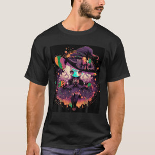T-shirt Puits de moulage captivant Halloween sorcière T-sh