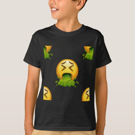 T-shirt puking émoji (Devant)