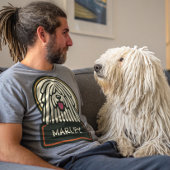 T-shirt Puli blancs ou Komondor mou Chien à croûte avec Dr