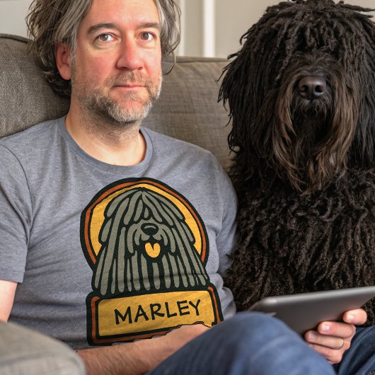 T-shirt Puli Hungarian Sheepdog Ajouter votre nom de chien