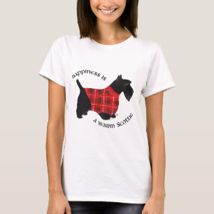 T-shirt Pull à carreaux rouge et noir pour Terrier Écossai