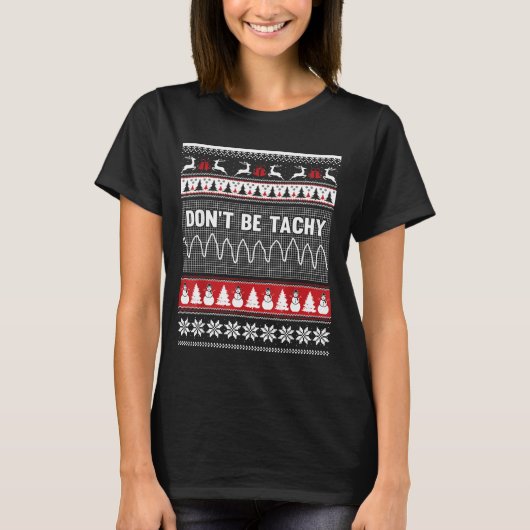T-shirt Pull Ugly Noël Sweat-shirt - Ne Sois Pas Tachy (Devant)
