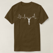 T-shirt Pullup Heartbeat For Fitness And Calisthenics 252 (Design devant)
