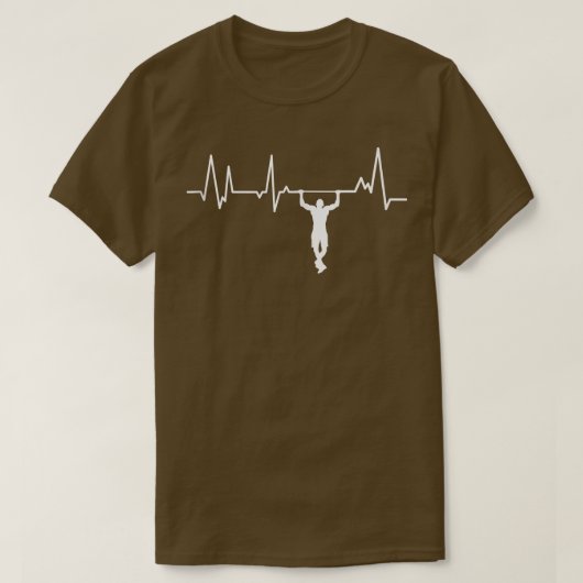 T-shirt Pullup Heartbeat For Fitness And Calisthenics 252 (Design devant)