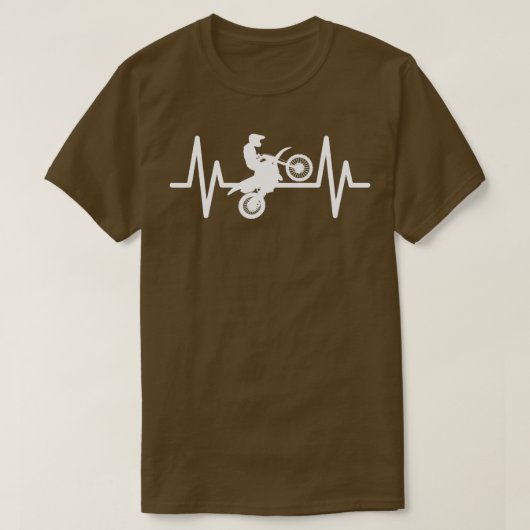 T-shirt Pulse ECG pulse Motocross Supermoto Supermoto (Design devant)