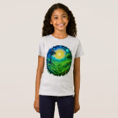 T-Shirt Pulse électrique virescent (Devant entier)