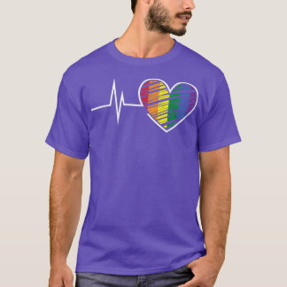 T-shirt Pulse Heartbeat Rainbow Gay pride LGBTQ LGBT Pride