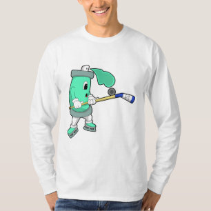 T-shirt Pulvérisateur de glace au hockey sur glace avec bâ