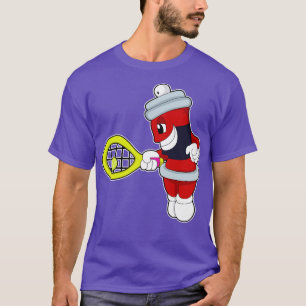 T-shirt Pulvérisation au tennis avec raquette de tennis