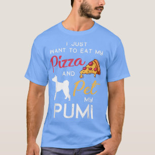 T-shirt Pumi Dog Pizza Lover propriétaire Noël Anniversair