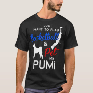 T-shirt Pumi Funny Basketball Chien propriétaire Noël