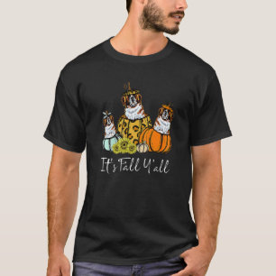 T-shirt Pumkins Leopard Chien Saint Bernard C'Est L'Automn