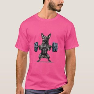 T-shirt Pumping Poids Lifting drôle Berger néerlandais