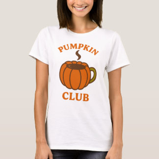 T-shirt Pumpkin Club Cozy Retro Coffee Autumn Design