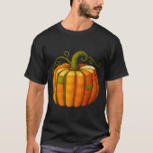 T-shirt Pumpkin Made Out Of Books Tee Reading Halloween Te (Devant)