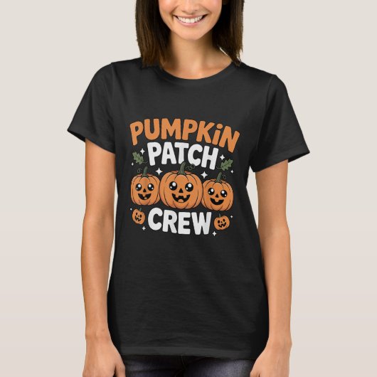 T-shirt Pumpkin Patch Crew Matching Family Fall Autumn (Devant)