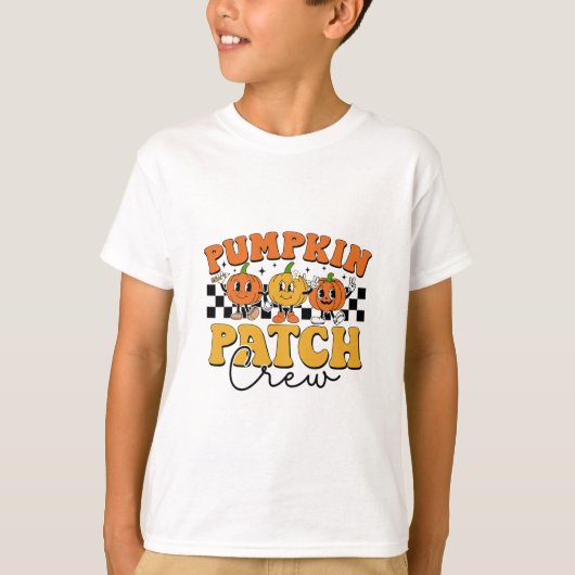 T-shirt Pumpkin Patch Crew Retro Fall Autumn Thanksgiving  (Devant)