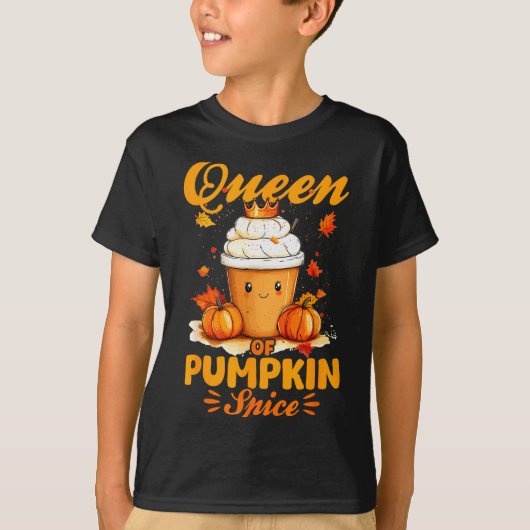 T-shirt Pumpkin Sce Latte Fall Season Queen Of Pumpkin Sce (Devant)