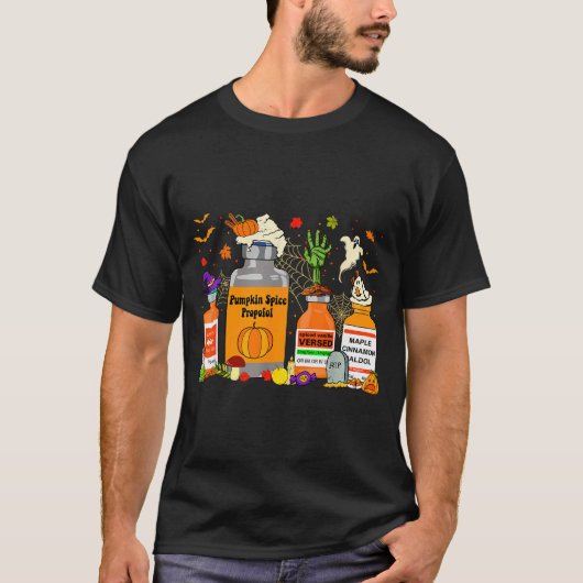 T-shirt Pumpkin Sce Profol Ativan Versed Haldol Halloween (Devant)