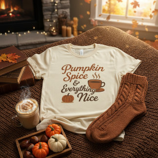 T-shirt Pumpkin Spice & Everything Nice Retro Fall