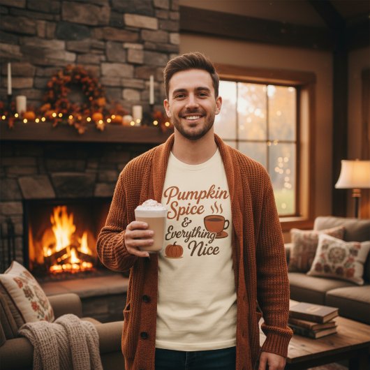 T-shirt Pumpkin Spice & Everything Nice Retro Fall