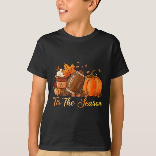 T-shirt Pumpkin Spice Footll Tis The Season Fall Thanksgiv (Devant)