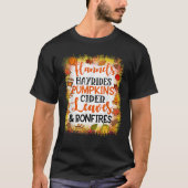 T-shirt Pumpkin Spice Hayrides Falling Leaves Bonfires App (Devant)
